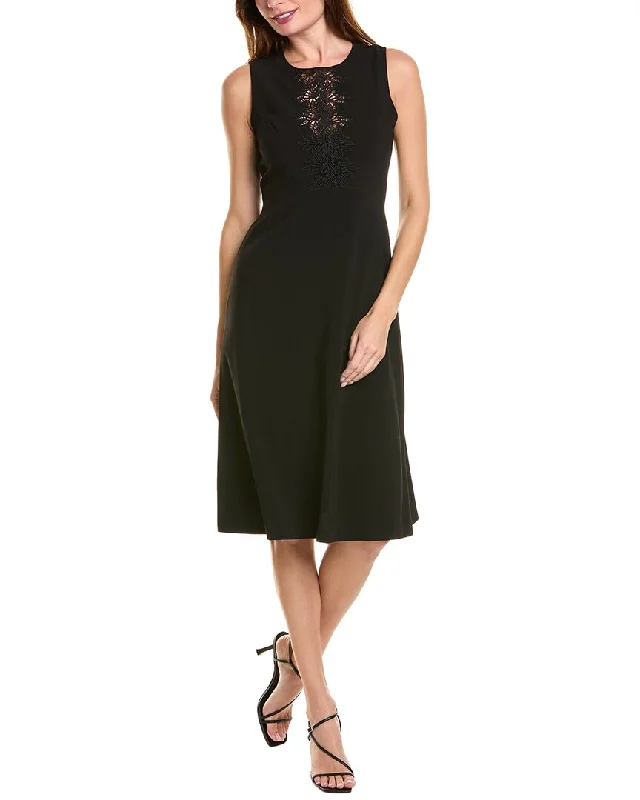 Midnight Sale Elie Tahari Lace Applique Midi Dress