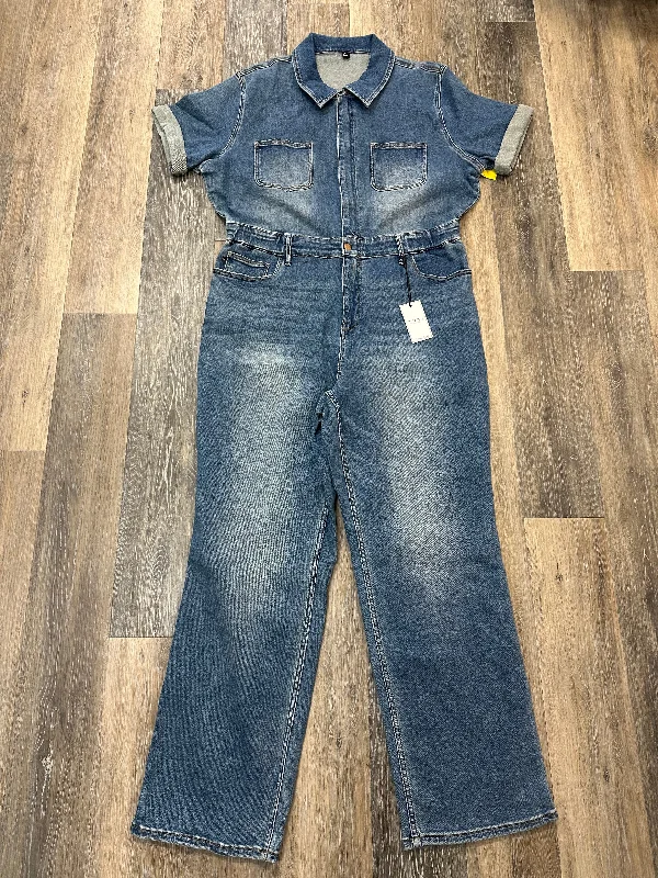Instant Discount Jumpsuit By Judy Blue In Blue Denim, Size: 3x