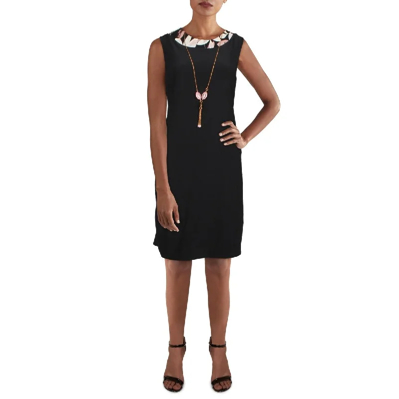 Special Savings Petites Womens Knit Sleeveless Sheath Dress