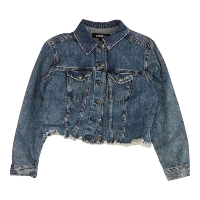 Great Bargains Blue Solid Denim Jacket
