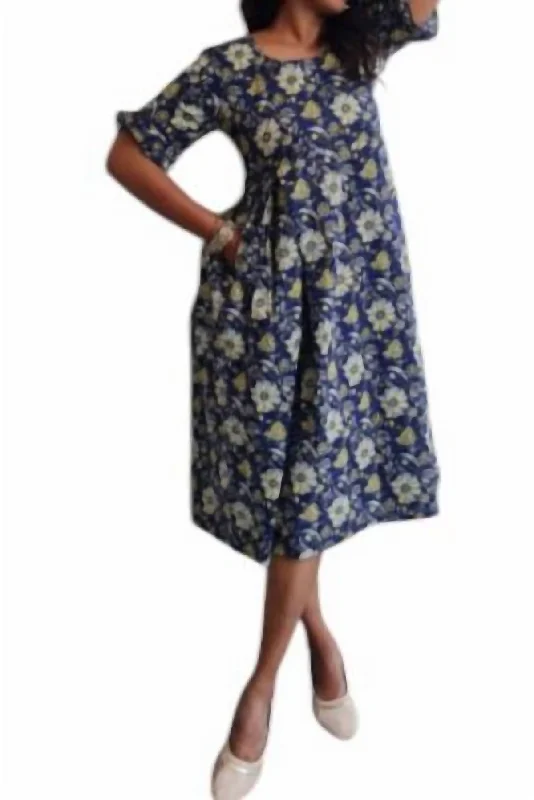 Limited Stock Charlotte Dress In Floral Blue
