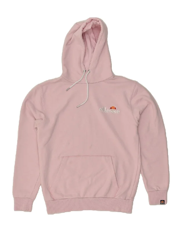 Hurry In ELLESSE Womens Hoodie Jumper UK 16 Large Pink Cotton