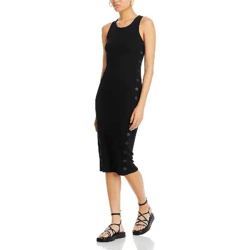 Savings Galore Womens Racerback Side Button Midi Dress
