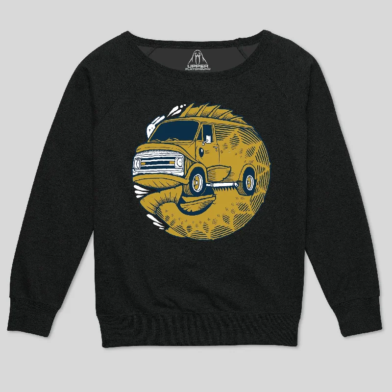 Price Reduction SUPERFISH VAN WOMEN'S SCOOP NECK SWEATSHIRT