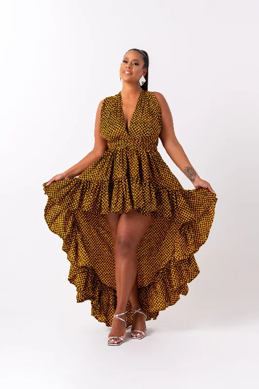 Unbeatable Prices AGBANI African Print Hi-low Infinity Dress