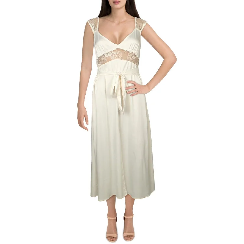 Anniversary Sale Womens Sateen Midi Slip Dress