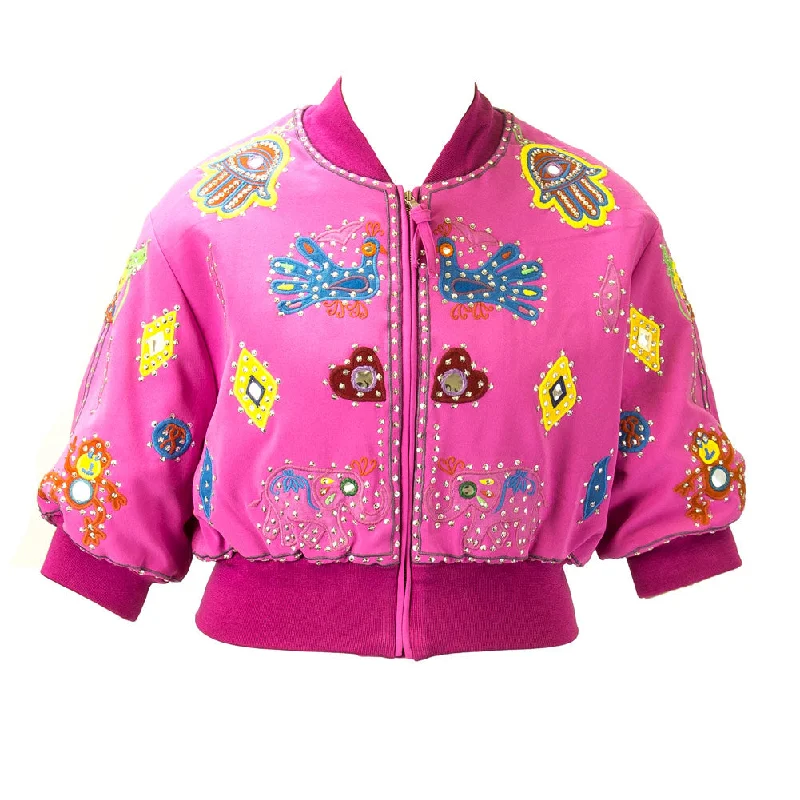 Crazy Savings Moschino Couture Hamsa Cropped Jacket IT 48 Pink