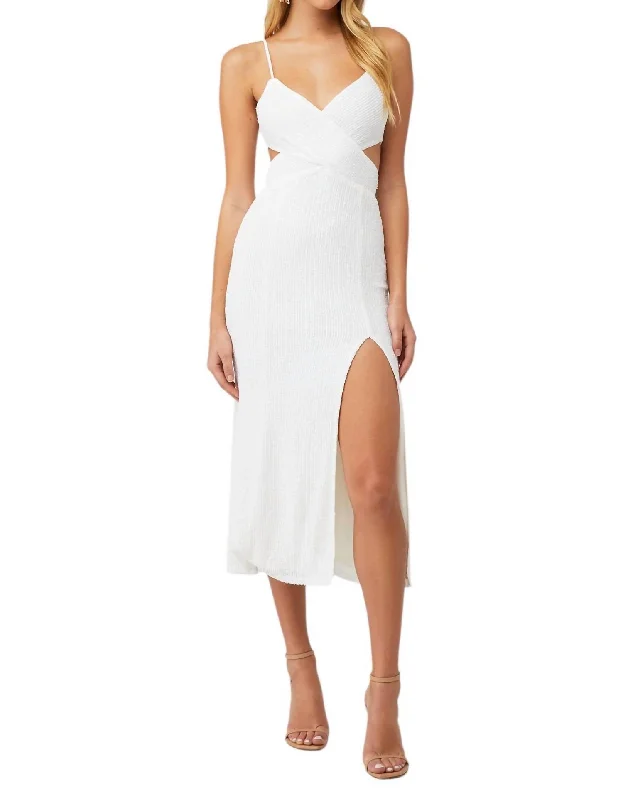 Great Deals Harmonie Dress In White Sequin