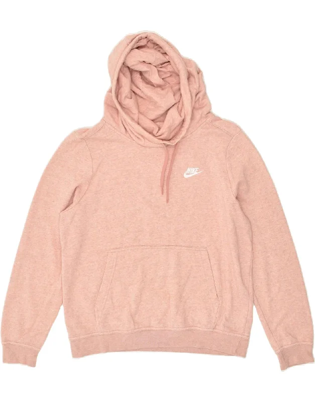 Reduced Prices NIKE Womens Hoodie Jumper UK 14 Medium Pink Cotton