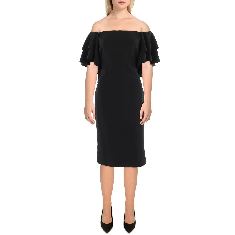 Reduced Prices Womens Off-The-Shoulder Knee-Length Cocktail and Party Dress