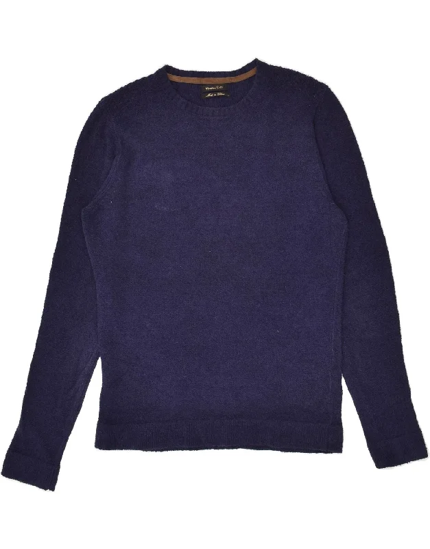Today Only MASSIMO DUTTI Womens Crew Neck Jumper Sweater UK 10 Small Navy Blue Cotton Today Only MASSIMO DUTTI Womens Crew Neck Jumper Sweater UK 10 Small Navy Blue Cotton