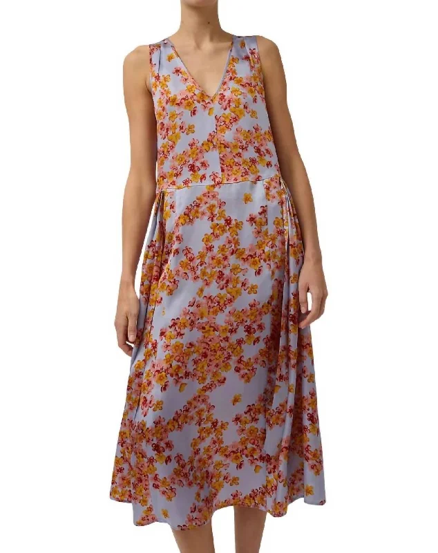 Limited Quantity Orlean Dress In Dove Pansy