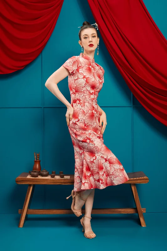 Hot Deal ORCHID Mermaid Cheongsam Dress