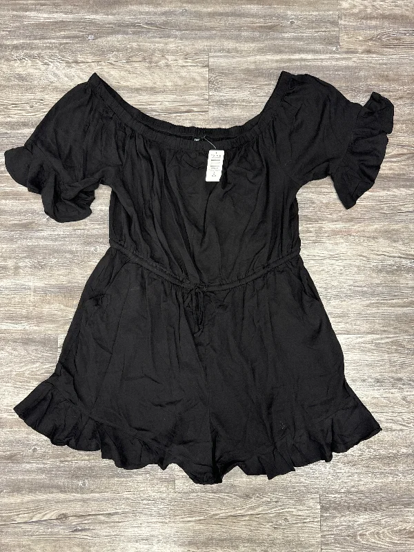 Massive Deals Romper By Torrid In Black, Size: 2x