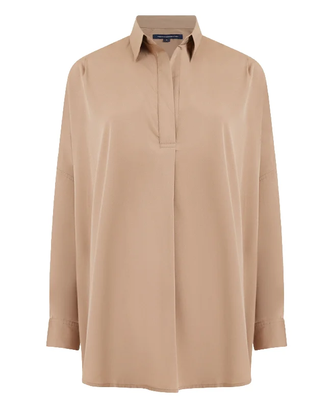 Shop and Save Rhodes Popover Shirt - Mocha Mousse