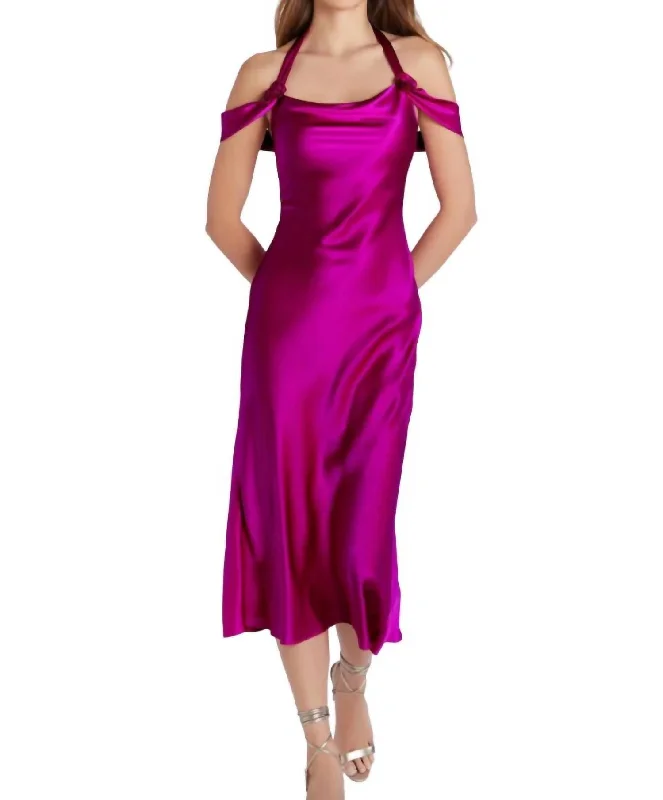Buy Now Serenade Silk Dress In New Orchid