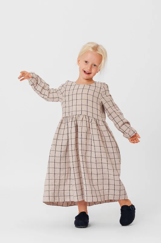 Instant Discount Mini Me Smock Dress, Long Sleeve
