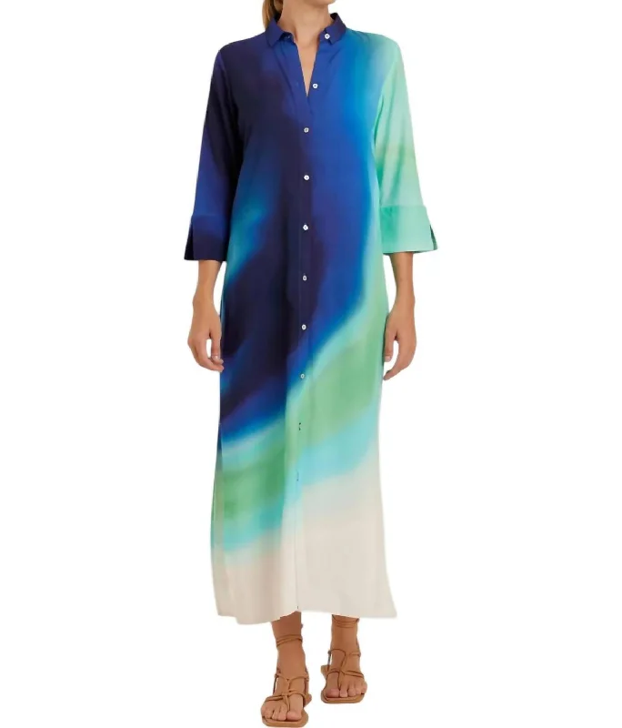 Super Sale Button Down Dress In Agate