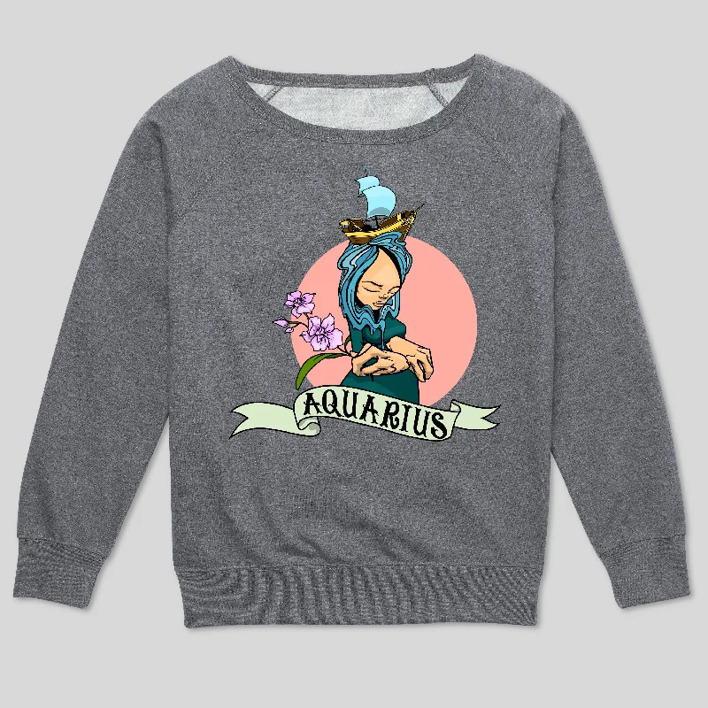 Incredible Offers AQUARIUS BY SAM FLORES WOMEN'S SCOOP NECK SWEATSHIRT