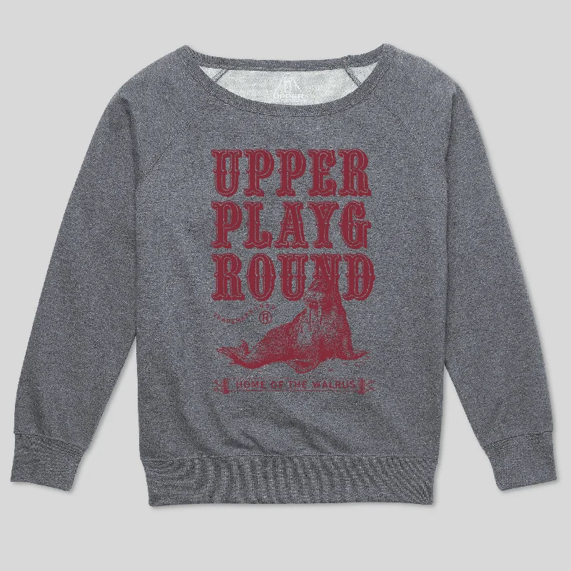 Flash Sale HOME OF THE WALRUS WOMEN'S SCOOP NECK SWEATSHIRT