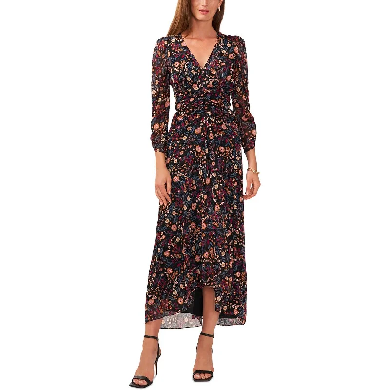 Today Only Womens Ruched Tea Length Maxi Dress