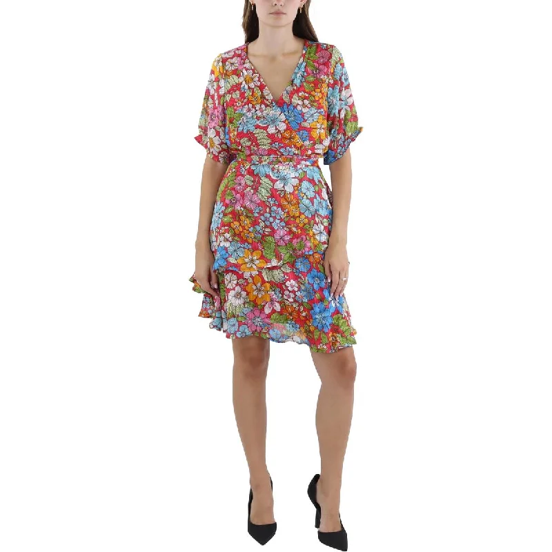 Stock Clearance Petites Womens Floral Short Mini Dress