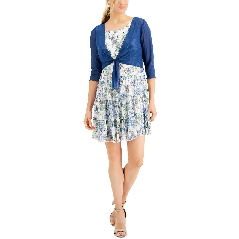 Loyalty Reward Petites Womens Party Two-Piece Shift Dress