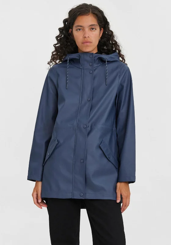 Amazing Deals Vero Moda Malou Coated Jacket, Ombrey Blue