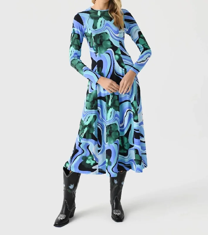 Seasonal Sale Nono Dress In Marmol Verde