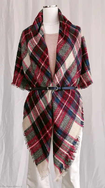 Midnight Madness Erica Plaid Oversized Scarf Shawl Blanket