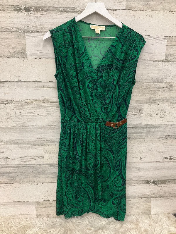 Limited Time Discount Dress Casual Midi By Michael By Michael Kors In Green, Size: S Limited Time Discount Dress Casual Midi By Michael By Michael Kors In Green, Size: S