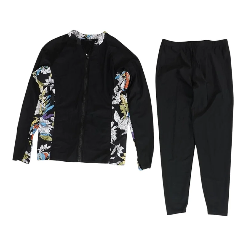 Savings Galore Black Misc Active Jacket and Leggings Set