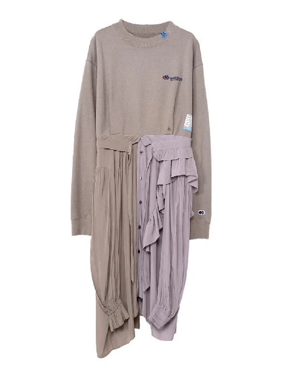 Doorbuster Deal Blouse-Skirt Combi Pullover Dress
