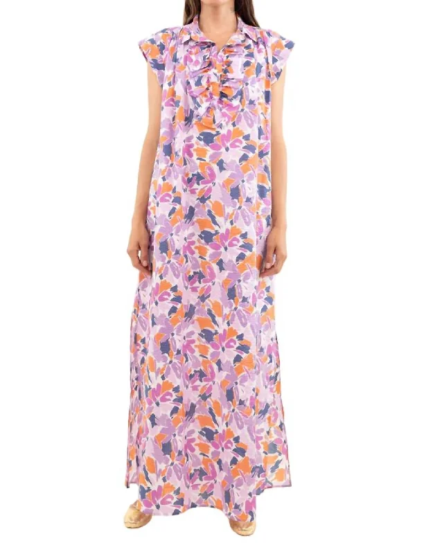 Super Bargain Lilly Dress In Lavender/navy