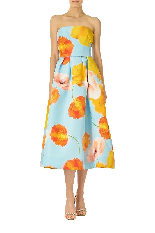 Take Advantage Poppy Floral Tea-Length Dress