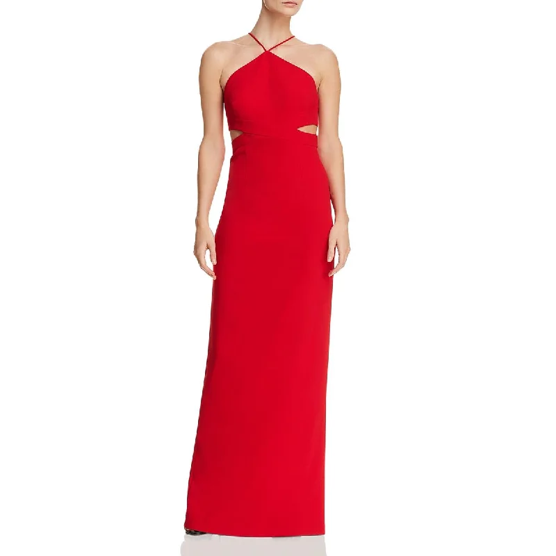 Deal Dash Womens Halter Neckline Formal Evening Dress
