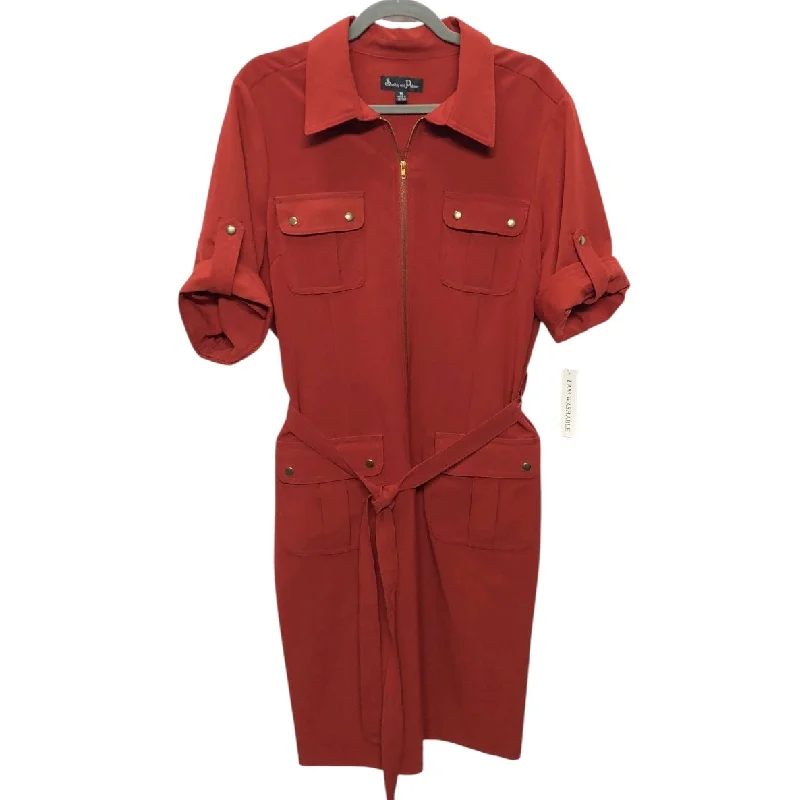 Blowout Sale Dress Casual Short By Shelby And Palmer In Orange, Size:16