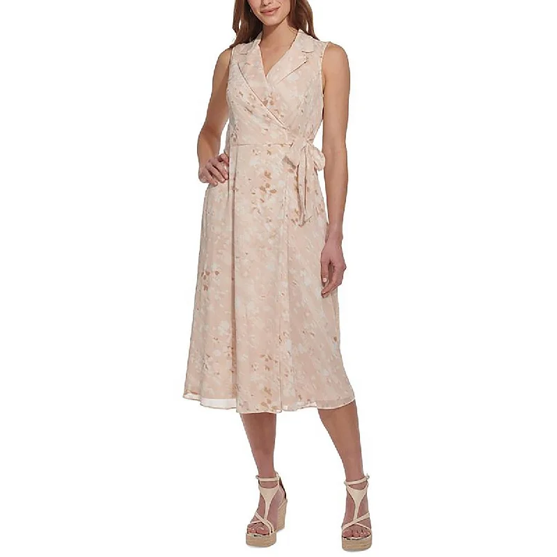 Customer Appreciation Sale Womens Side Tie V-Neck Evening Dress