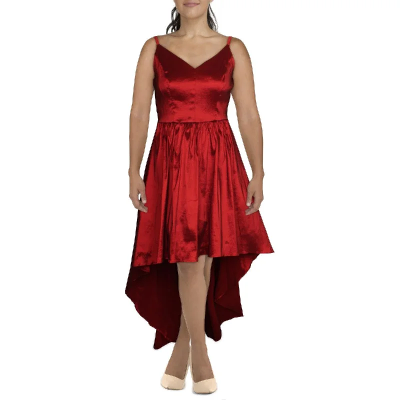 Seasonal Sale Plus Womens Taffeta Hi-Low Formal Dress