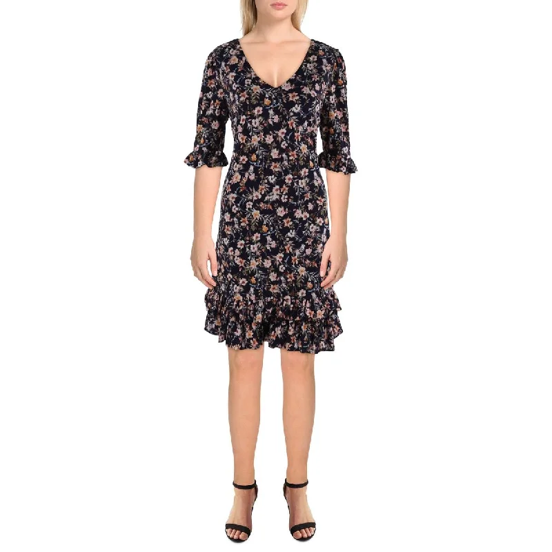 Savings Spectacular Womens Floral Mini Shift Dress