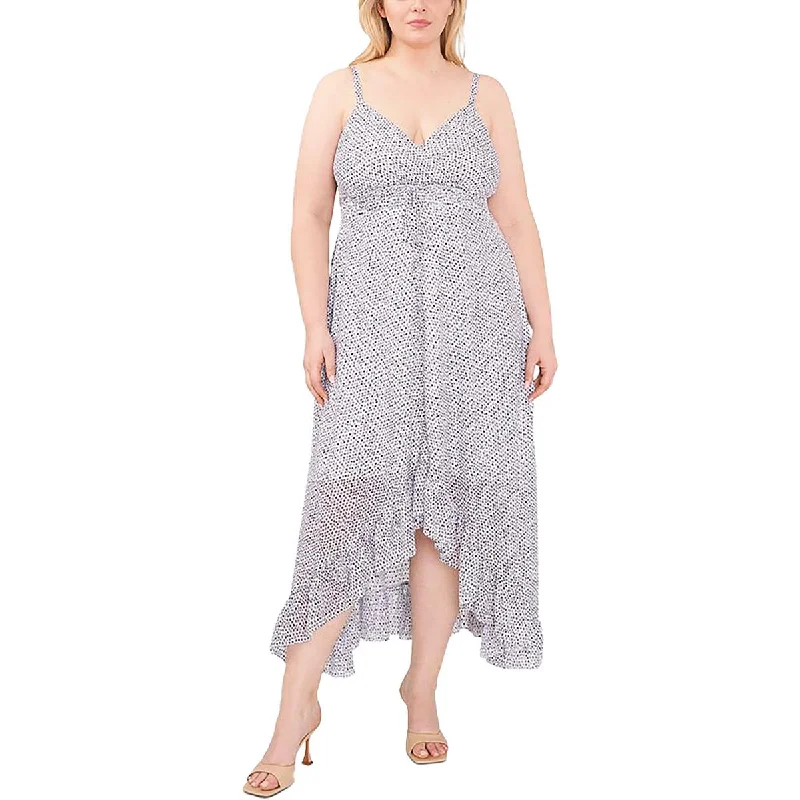 Major Savings Plus Womens Printed Hi-Low Maxi Dress