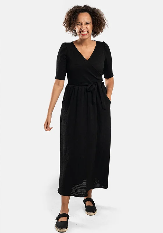 Can't Miss Baxter Plain Black Midaxi Dress