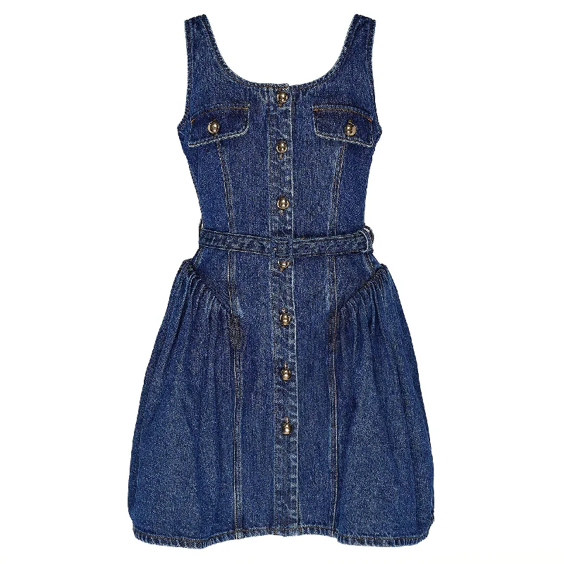 Reduced Prices Flared Denim Mini Dress