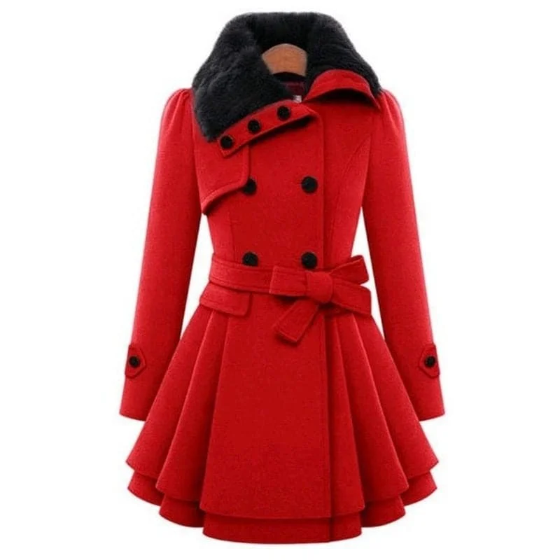 Super Savings HEATHER Design Women's Fine Fashion Luxury Style Designer Red Wool Coat Jacket Super Savings HEATHER Design Women's Fine Fashion Luxury Style Designer Red Wool Coat Jacket