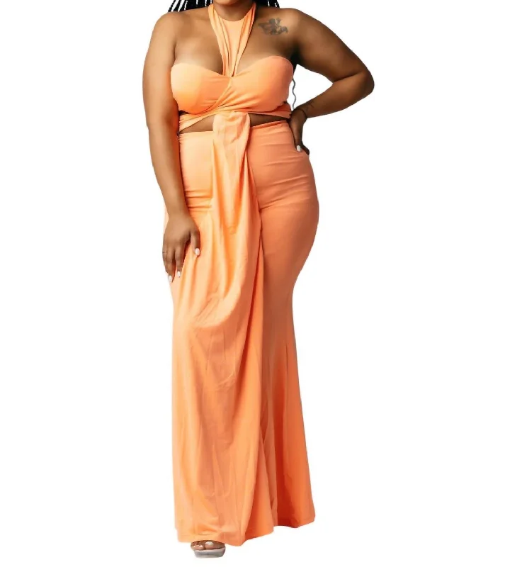 Fantastic Offers Sleeveless Maxi Dress With Cutout In Coral