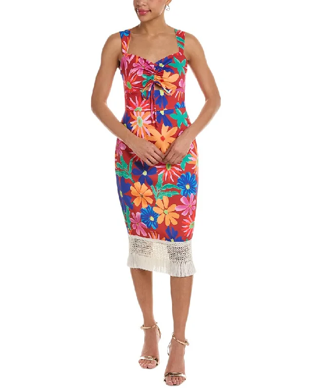 New Deals PatBO Fitted Midi Dress