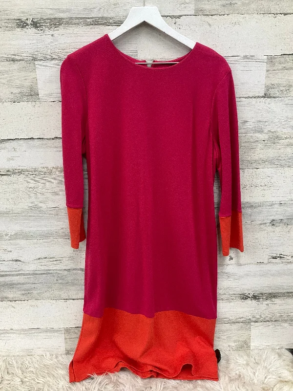 Price Slash Dress Casual Short By Chicos In Orange & Pink, Size: L