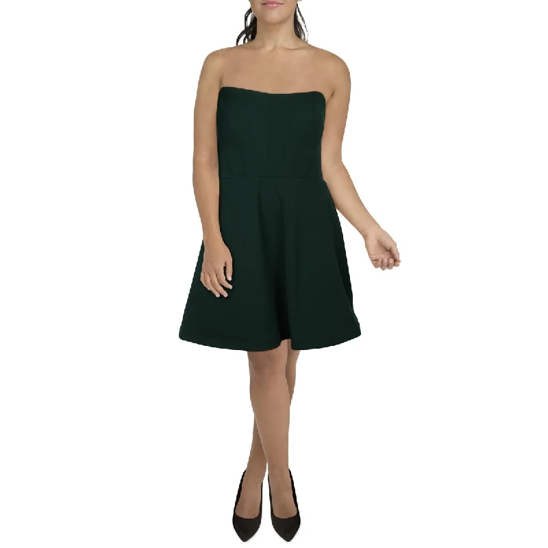 Weekend Flash Sale Plus Womens Strapless Above Knee Cocktail And Party Dress