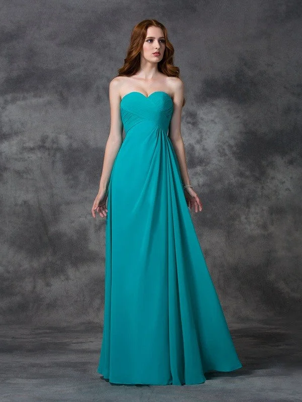 Bargain Prices A-line/Princess Sweetheart Sleeveless Long Ruffles Chiffon Bridesmaid Dresses Bargain Prices A-line/Princess Sweetheart Sleeveless Long Ruffles Chiffon Bridesmaid Dresses