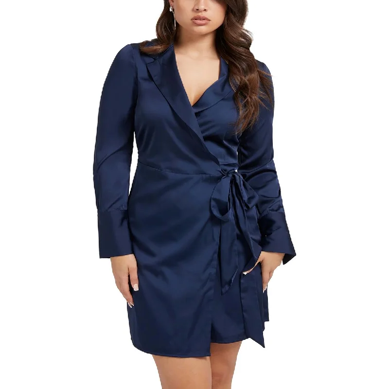 Unmissable Offer Womens Sateen Mini Wrap Dress